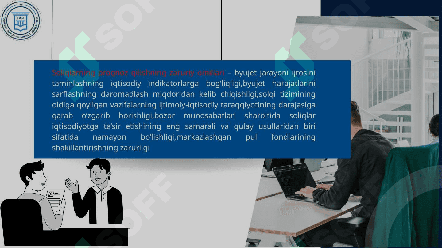 Soliq tushumlarini prognoz qilishning mohiyati,turlari,maqsadi,vazufalari va tamoyillari. 8