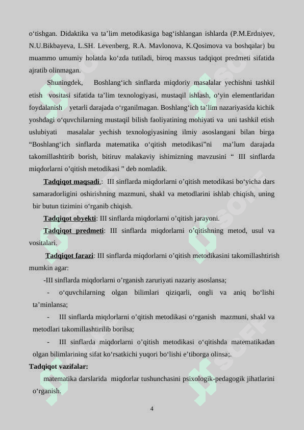 III 3- sinflarda miqdorlarni o’qitish metodikasi 4