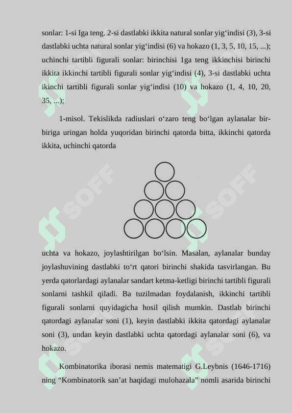 Kombinatorik masalalar va tartiblangan to‘plamlar. Nyuton binomi 7