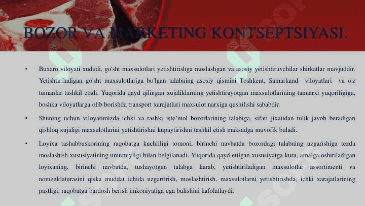 GO’SHT VA KOLBASA MAXSULOTLARINI YETISHTIRISH 4