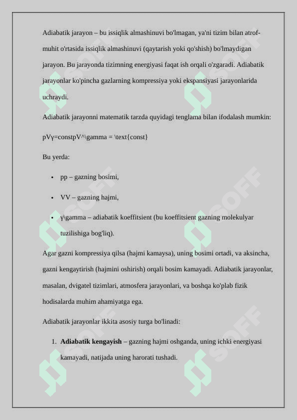 Adiabatik jarayon 2