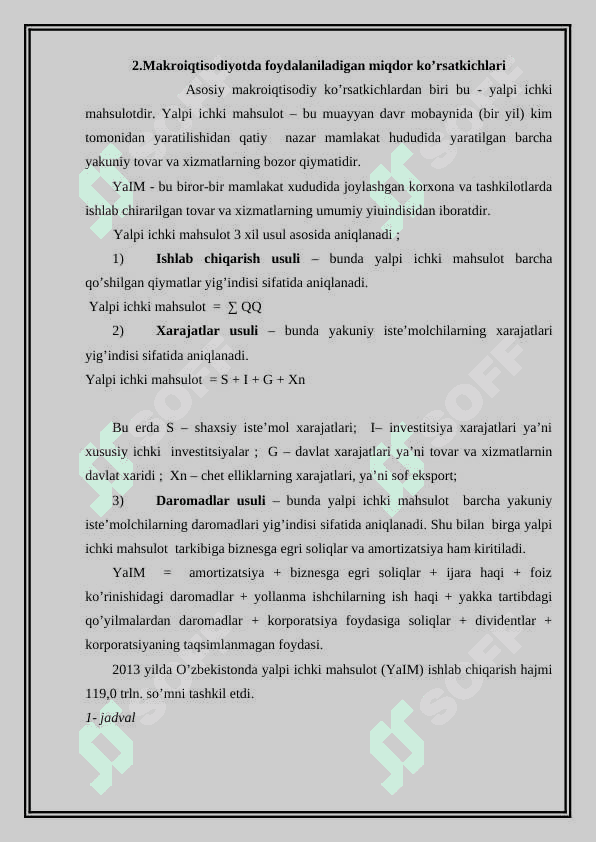 Asosiy makro iqtisodiy ko'rsatgichlar 4