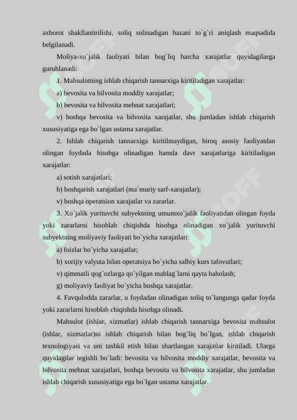 Mahsulot ish xizmatlar ishlab chiqarish xarajatlari tahlili 3