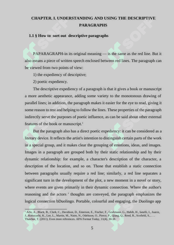 Organizing and writing descriptive paragraphs using adjectives and prepositions 5
