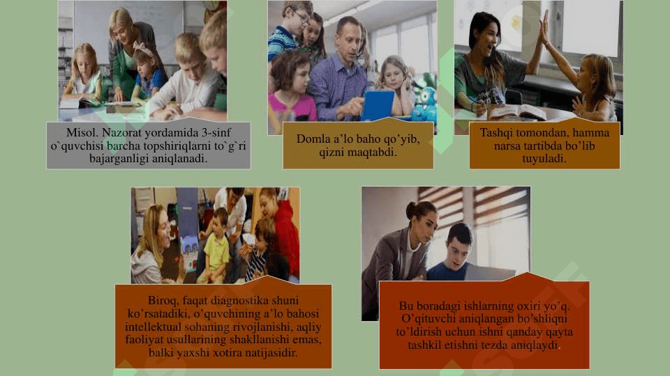 UMUMIY O'RTA  TA'LIM MAKTABLARINI PEDAGOGIK TASHXISLASH 6
