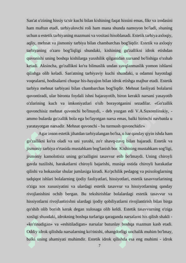 Maktabgacha yoshdagi bolalarga estetik tarbiya berish mazmuni 7