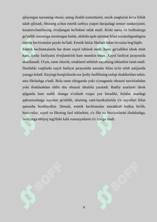 Maktabgacha yoshdagi bolalarga estetik tarbiya berish mazmuni 8