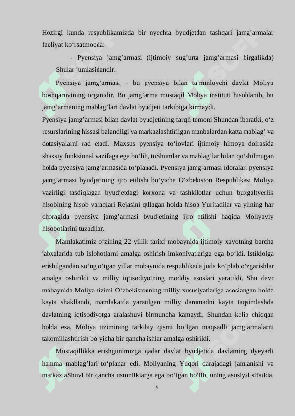 BUDJETDAN TASHQARI JAMG'ARMALAR VA ULARNING VAZIFALARI. 6