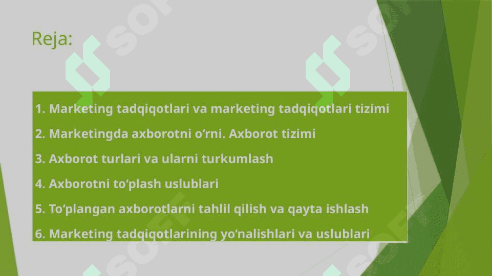Marketing tadqiqotlari va axborotlar tizimi 2