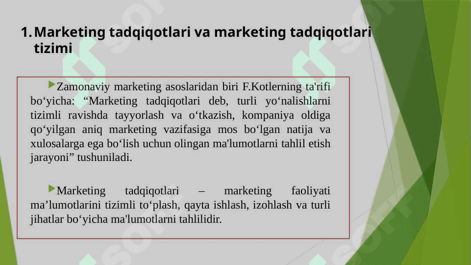 Marketing tadqiqotlari va axborotlar tizimi 3