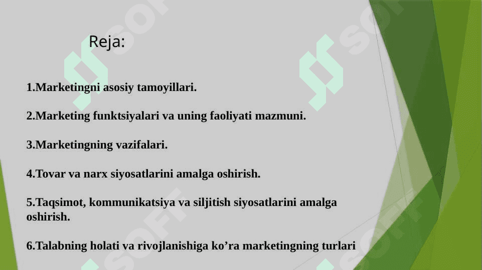 Marketing funksiyalari va ularning mazmuni 2