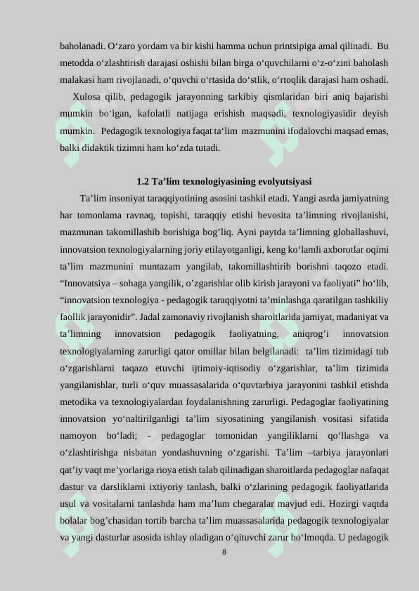 Taʼlimda rivojlantiruvchi taʼlim texnologiyalarining ahamiyati 8