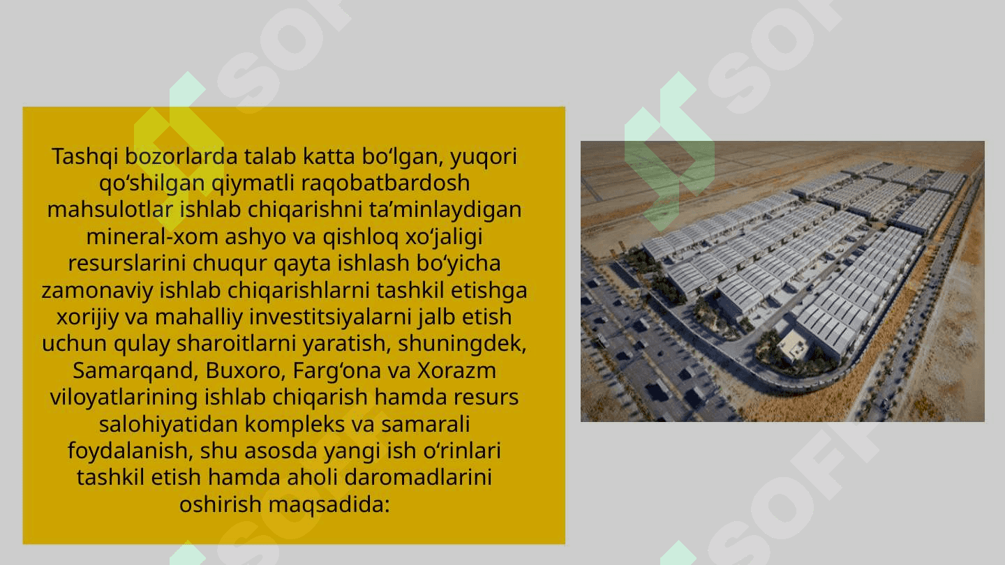 Erkin iqtisodiy zonalarni shakllantirish mexanizmlarini o‘rganish. 3