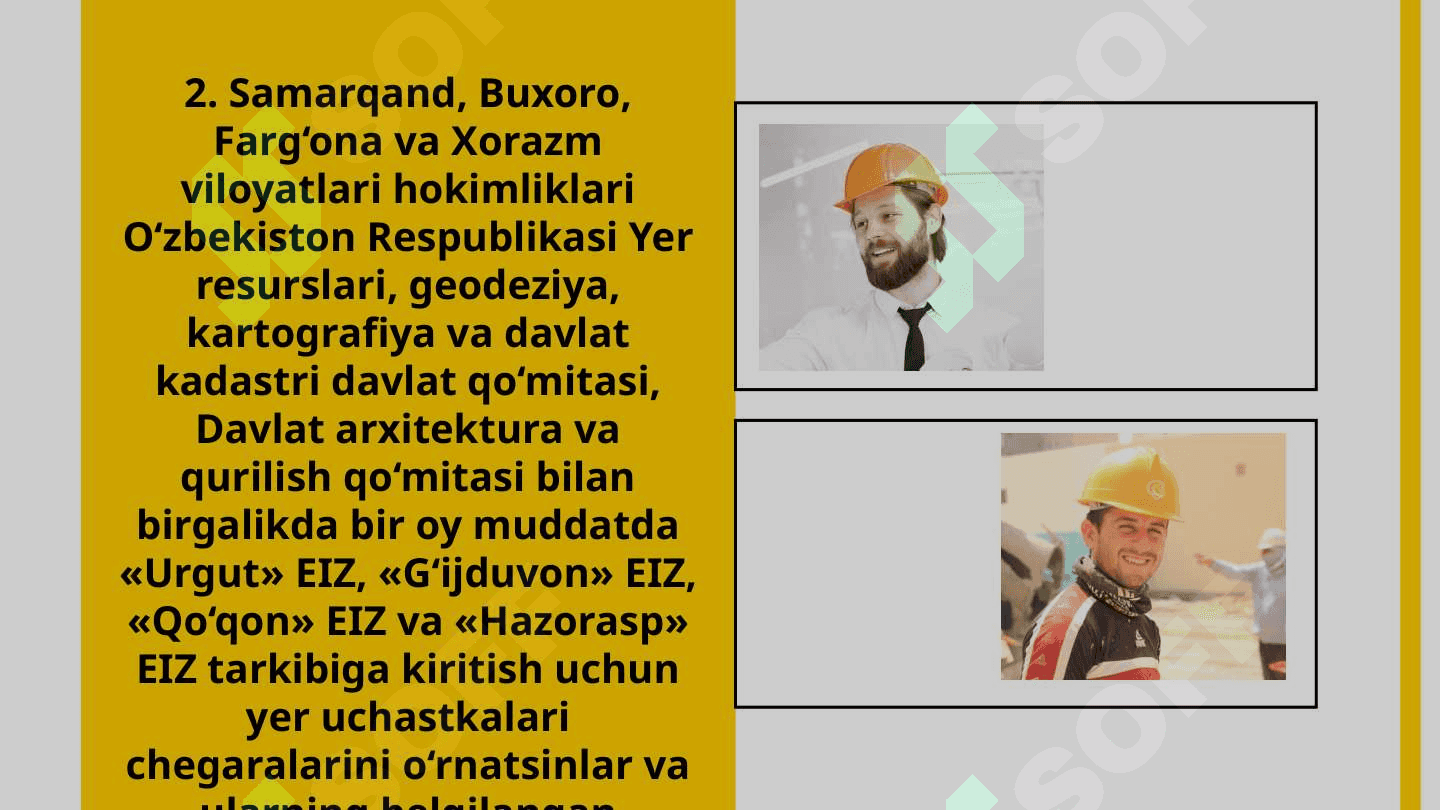 Erkin iqtisodiy zonalarni shakllantirish mexanizmlarini o‘rganish. 5