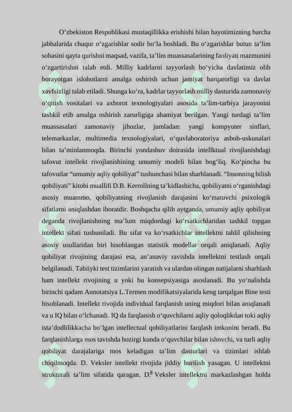 Oʻquvchilarning intellektual qobiliyatini shakllantirishda axborot texnologiyalaridan foydalanish mexanizmi 8