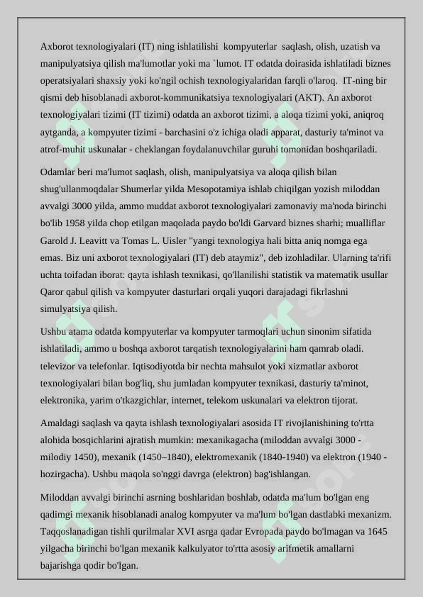Axborot modellashtirish dasturiy taminotlari rvet dasturida 2