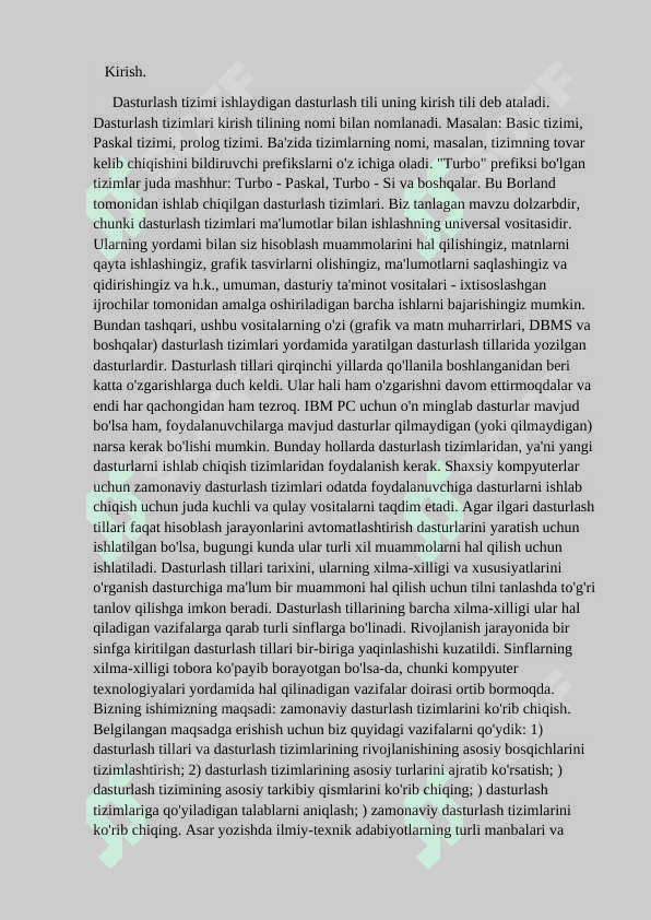 Zamonaviy dasturlash tizimlari 3