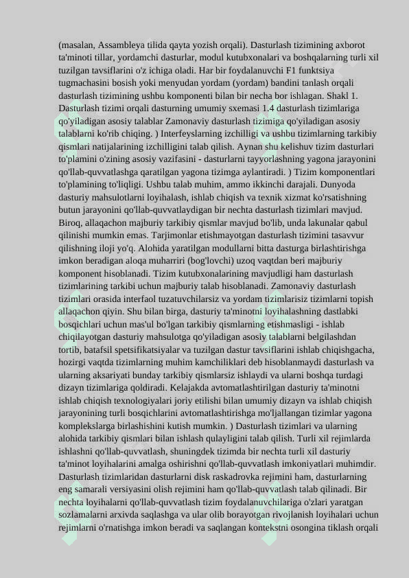 Zamonaviy dasturlash tizimlari 8