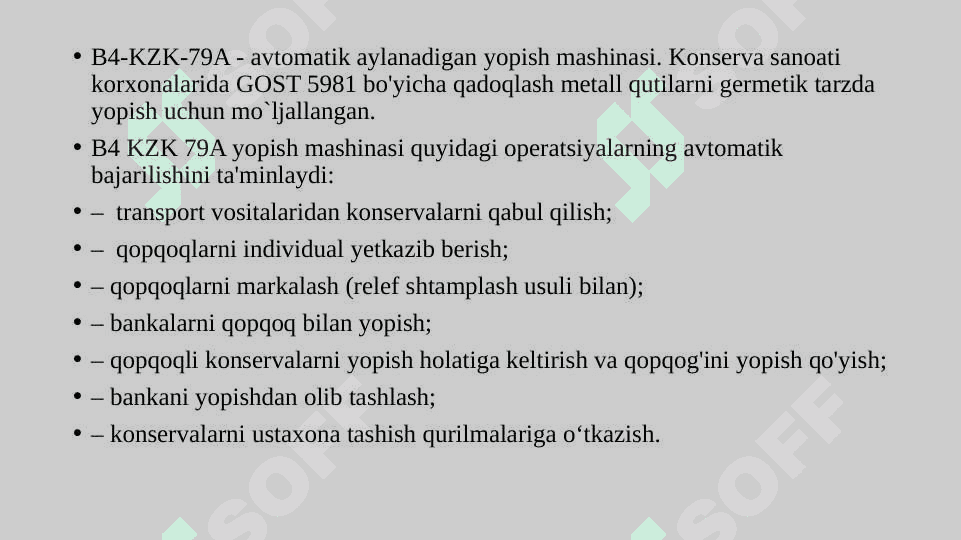 Qishloq xo`jaligi mahsulotlarini qadoqlash jihozlarining turlari va tuzilishi 6