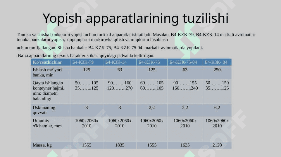 Qishloq xo`jaligi mahsulotlarini qadoqlash jihozlarining turlari va tuzilishi 7