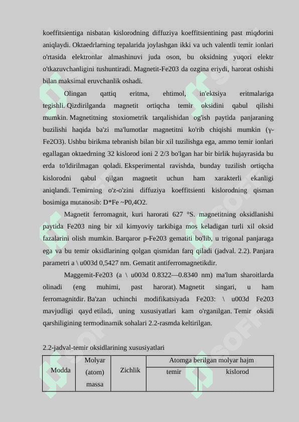 Temir oksidlarining tuzilishi va xususiyatlari 5
