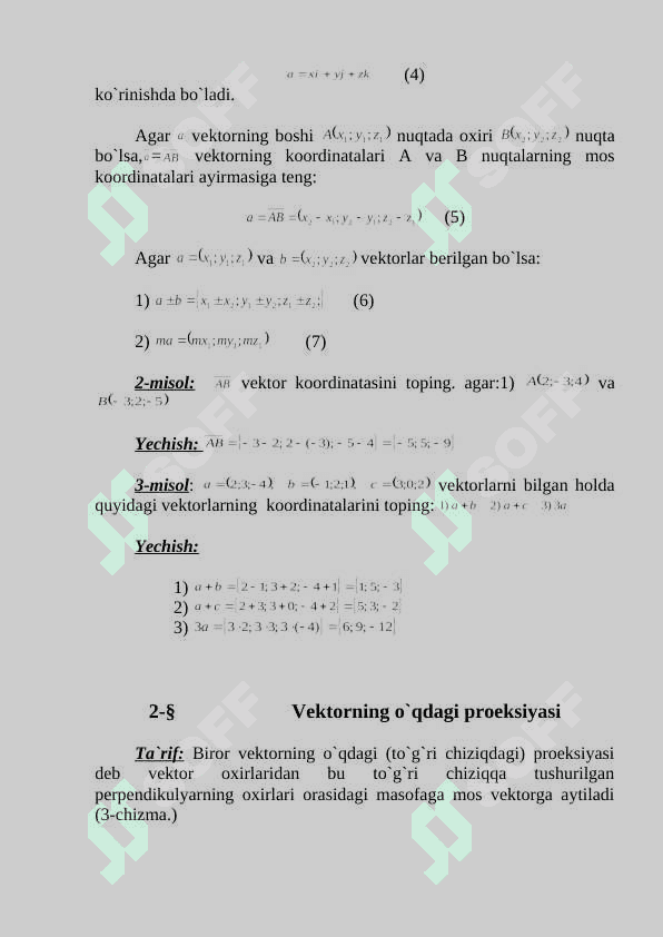 Vektorlar algebrasi elementlari 4