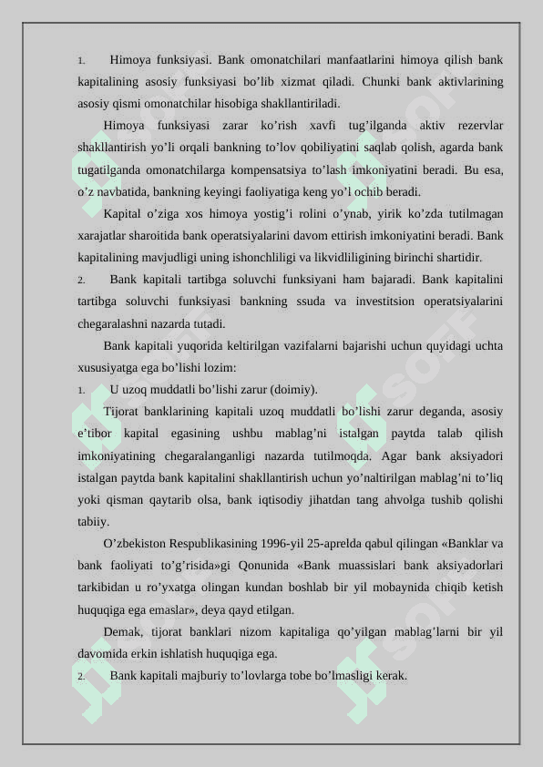 Bank kapitali va uni boshqarishni tahlil 3