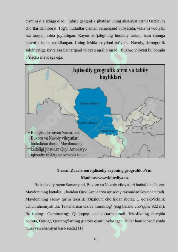 “Zarafshon iqdisodiy rayoni ” 6