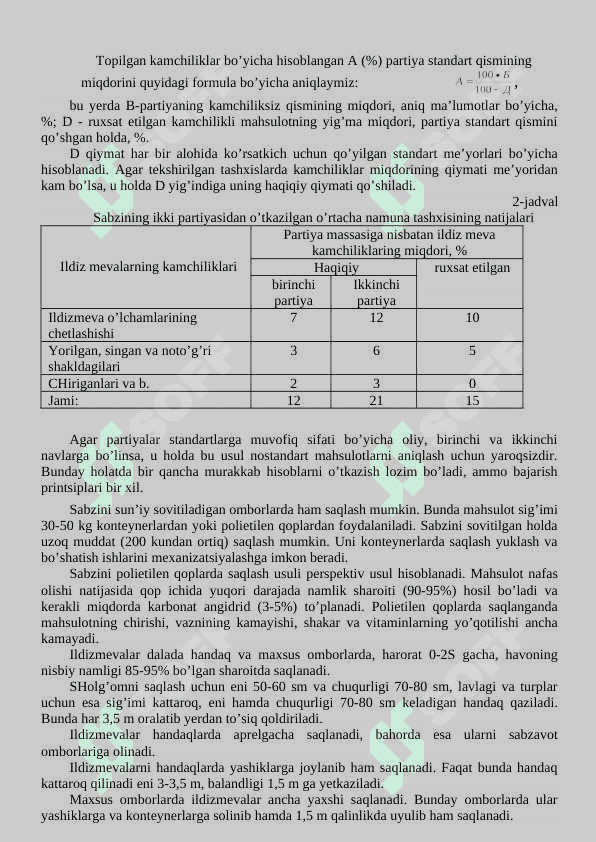 QISHLOQ XO’JALIGI MAXSULOTLARINI SAQLASH VA DASTLABKI ISHLASHDA QADOQLASH VA QADOQLASH MATERIALLARI 4