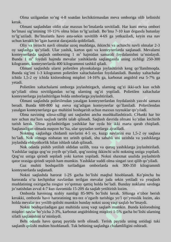 QISHLOQ XO’JALIGI MAXSULOTLARINI SAQLASH VA DASTLABKI ISHLASHDA QADOQLASH VA QADOQLASH MATERIALLARI 6