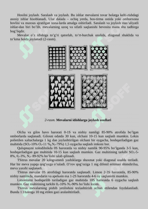 QISHLOQ XO’JALIGI MAXSULOTLARINI SAQLASH VA DASTLABKI ISHLASHDA QADOQLASH VA QADOQLASH MATERIALLARI 8
