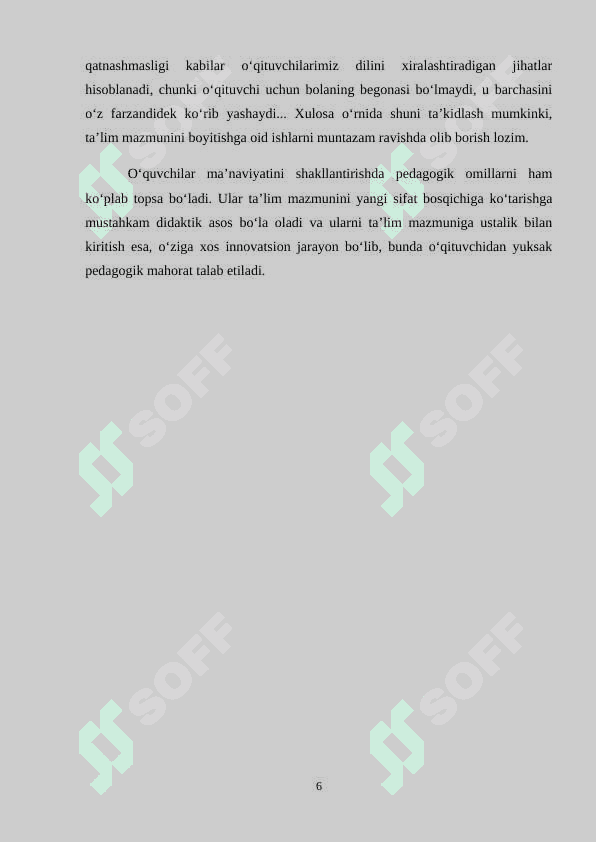 BOSHLANG'ICH SINF ONA TILI DARSLARIDA KONTEKSTIL TA'LIM TEXNOLOGIYASIDAN FOYDALANISH 6