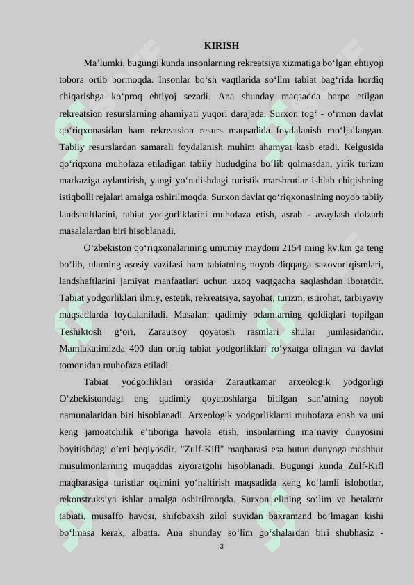 “Surxondaryo viloyati rekreatsion resurslari” 3