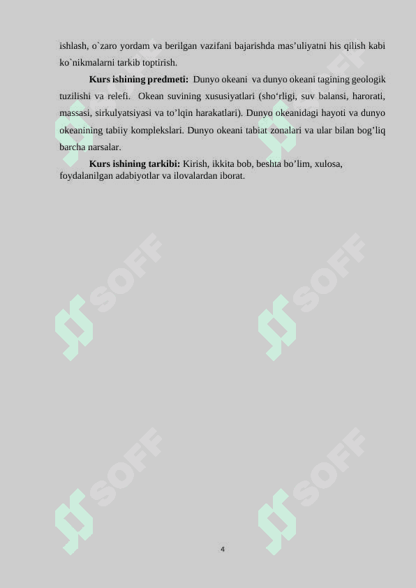 Dunyo okeani tabiat mintaqalariga tavsif 4