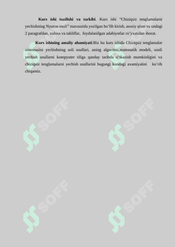 Chiziqsiz tenglamalarni yechishning Nyuton usullari 4