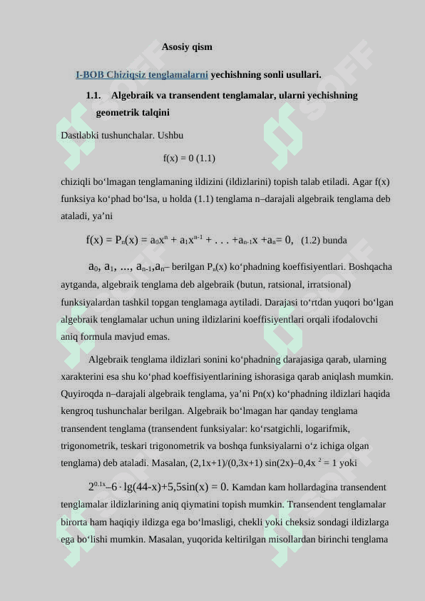 Chiziqsiz tenglamalarni yechishning Nyuton usullari 5