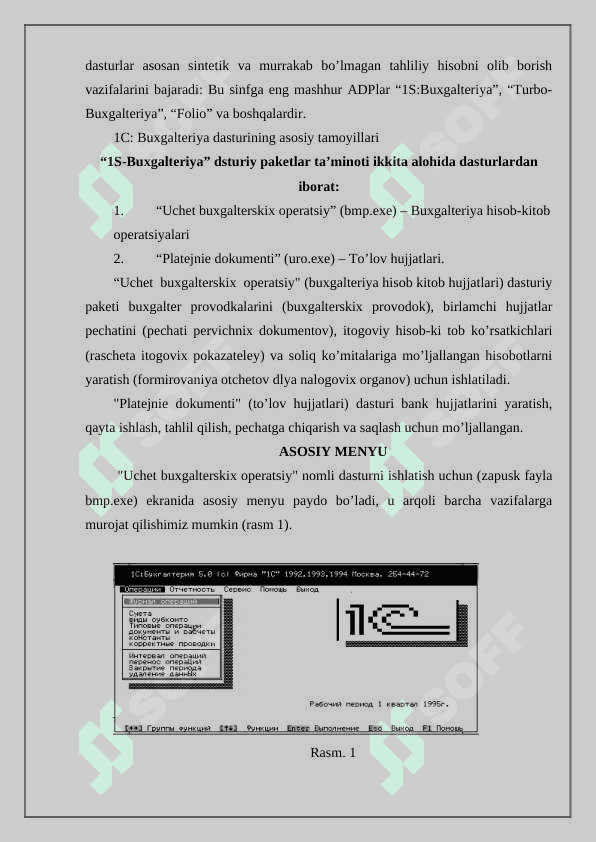Buxgalteriya axborot tizimlari. Korxonalar buxgalteriyasida dasturiy ta’minotlar. 4