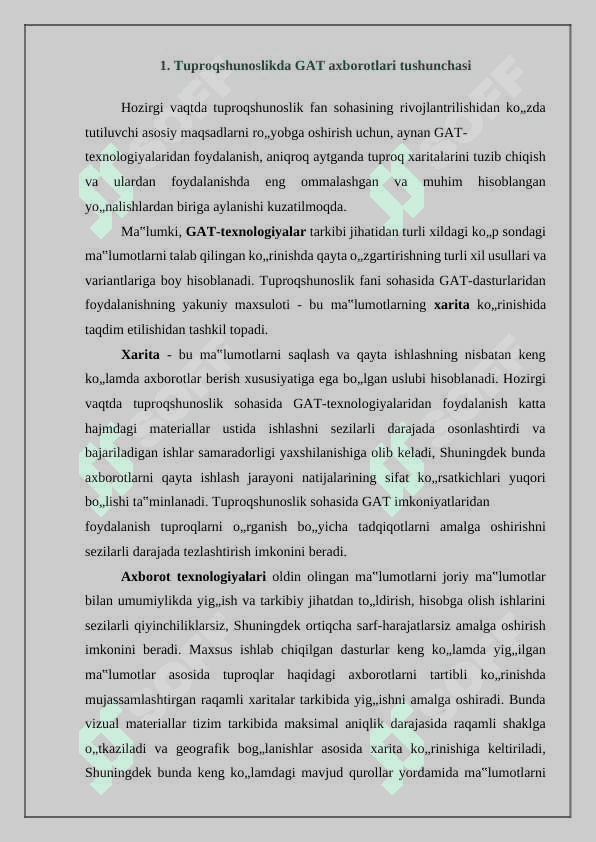 Chet el tajribalari bo'yicha gatni tahlil qilish 2