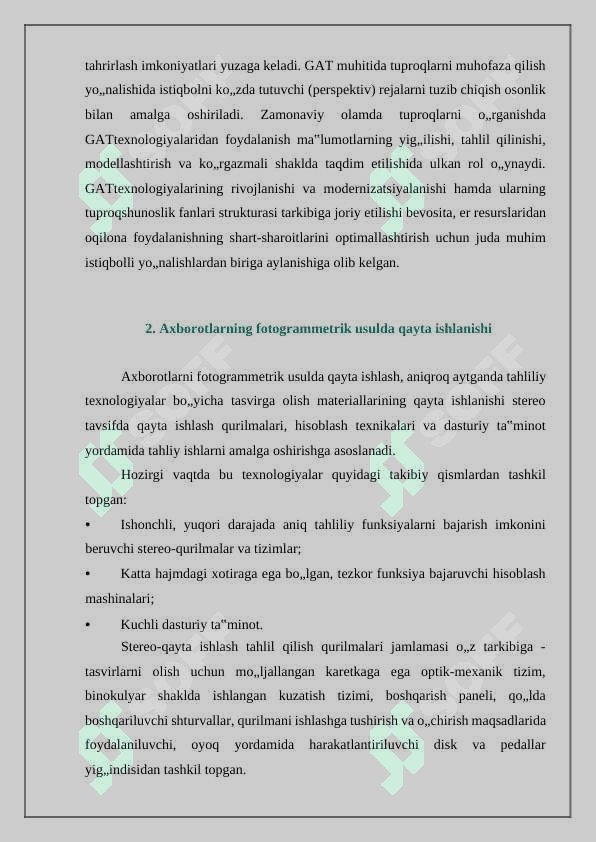 Chet el tajribalari bo'yicha gatni tahlil qilish 3