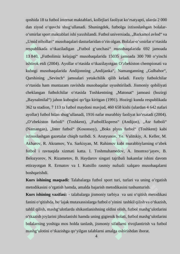 FUTBOLCHILARNI TURLI TAYYORGARLIK TOMONLARINI NAZORAT QILISH 4
