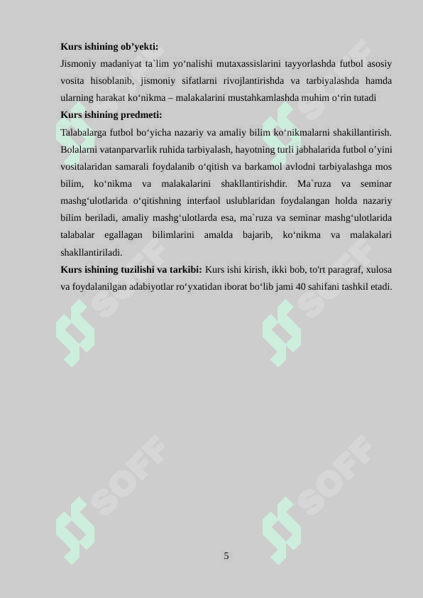FUTBOLCHILARNI TURLI TAYYORGARLIK TOMONLARINI NAZORAT QILISH 5