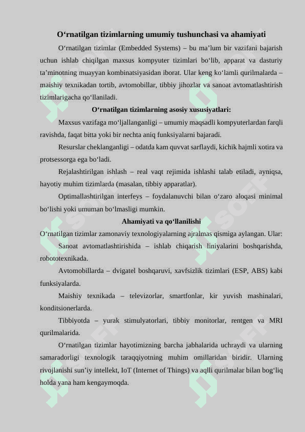 O‘rnatilgan tizimlarda quvvat sarfi va energiya samaradorligi 7