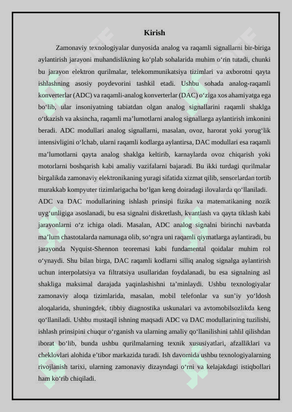 ADC va DAC modullari va ularning ishlash printsipi 3