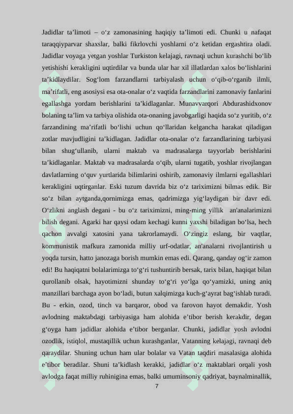 PEDAGOG FAOLIYATIDA JADID MA’RIFATPARVARLARINING MEROSIDAN FOYDALANISH 7