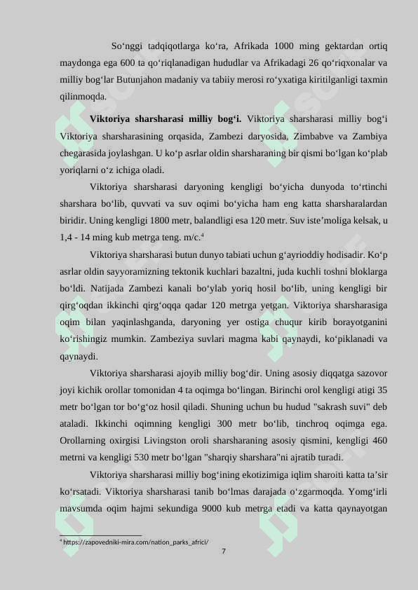 Afrika milliy bog‘lari va uning tabiatni muhofaza qilishdagi ahamiyati 7