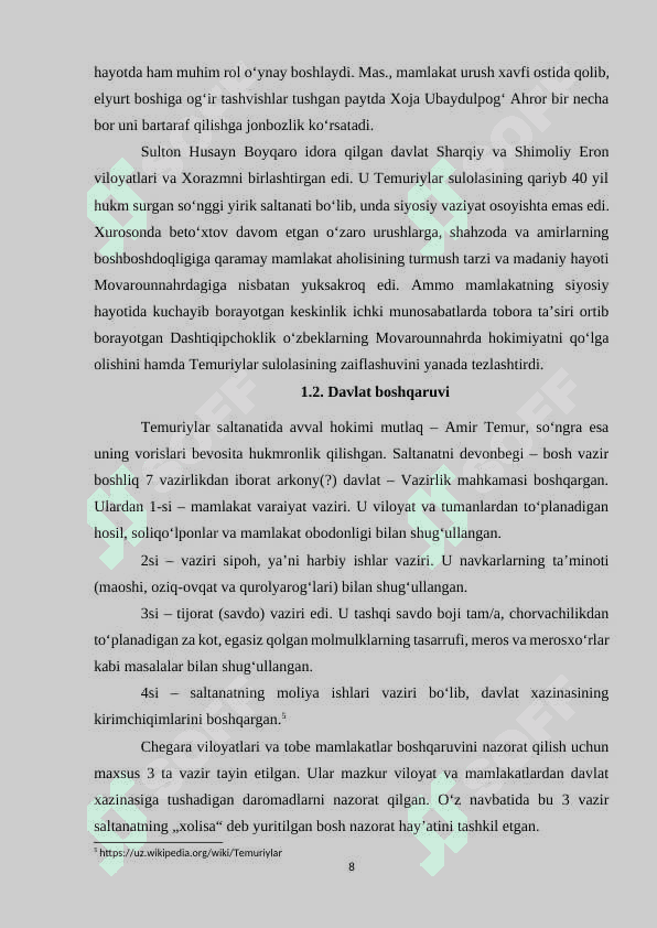 Temuriylar davrida saroy qabul maʼrosimlari 8
