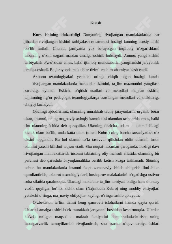 RIVOJLANGAN DAVLATLAR TA’LIM TIZIMINING QIYOSIY  TAHLILI(BOSHLANG’ICH TA’LIM MISOLIDA)” 3