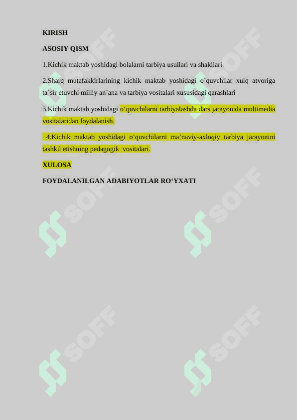 KICHIK MAKTAB YOSHIDAGI O‘QUVCHILARNI TARBIYALASH METODLARI VA VOSITALARI 2