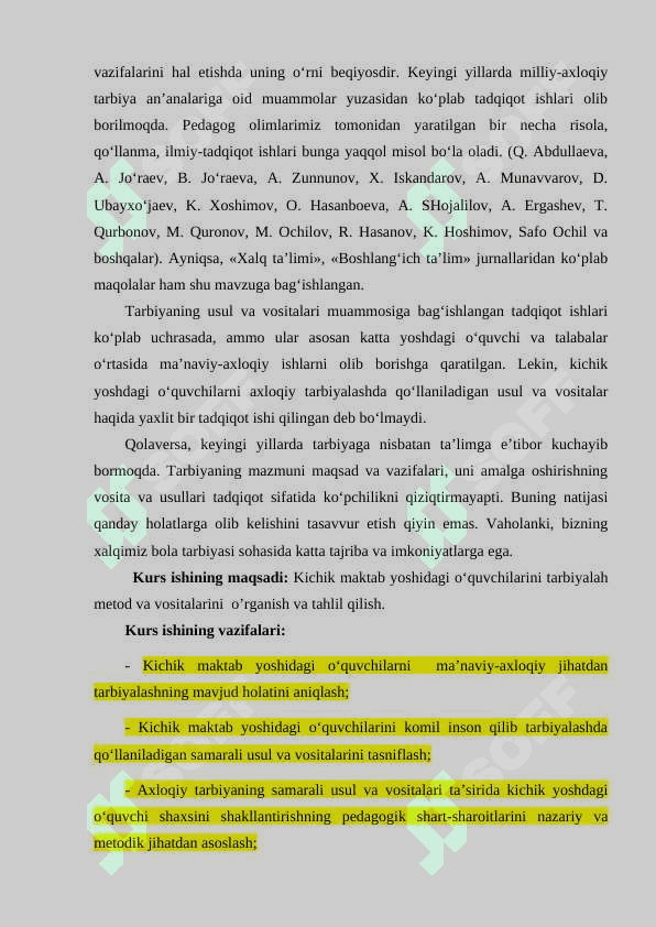 KICHIK MAKTAB YOSHIDAGI O‘QUVCHILARNI TARBIYALASH METODLARI VA VOSITALARI 5