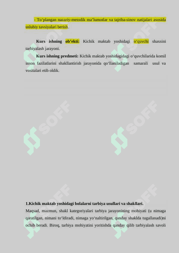 KICHIK MAKTAB YOSHIDAGI O‘QUVCHILARNI TARBIYALASH METODLARI VA VOSITALARI 6